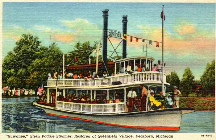 Suwanee Park and Steamboat - Old Postcard (newer photo)